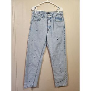 BoohooMan Jeans Straight Leg Paint Splatter‎ Pattern Men's Size 32